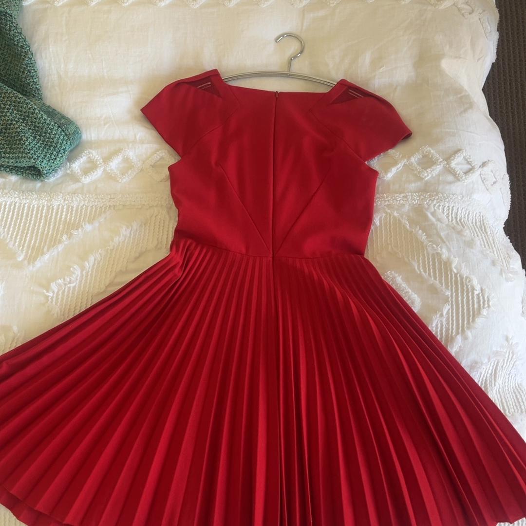 Karen Millen Red Pleated Dress