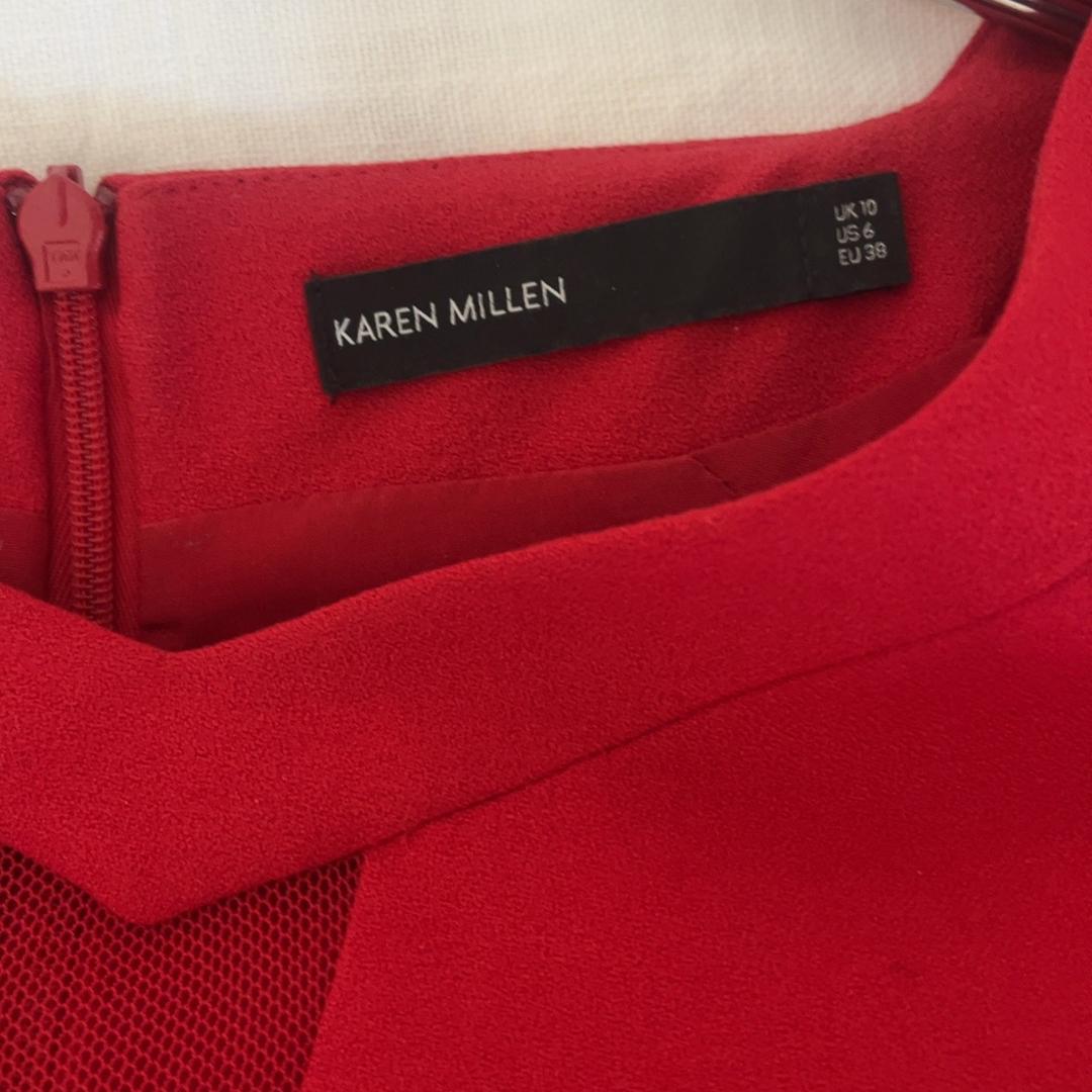 Karen Millen Red Pleated Dress