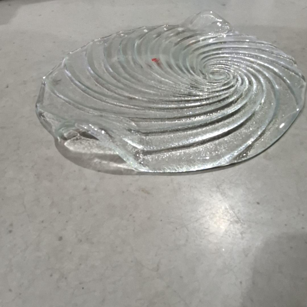 Vintage Spiral Glass Dish