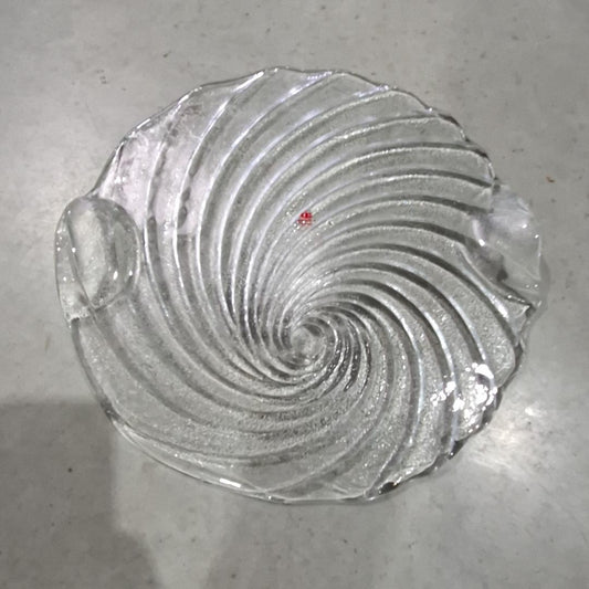 Vintage Spiral Glass Dish