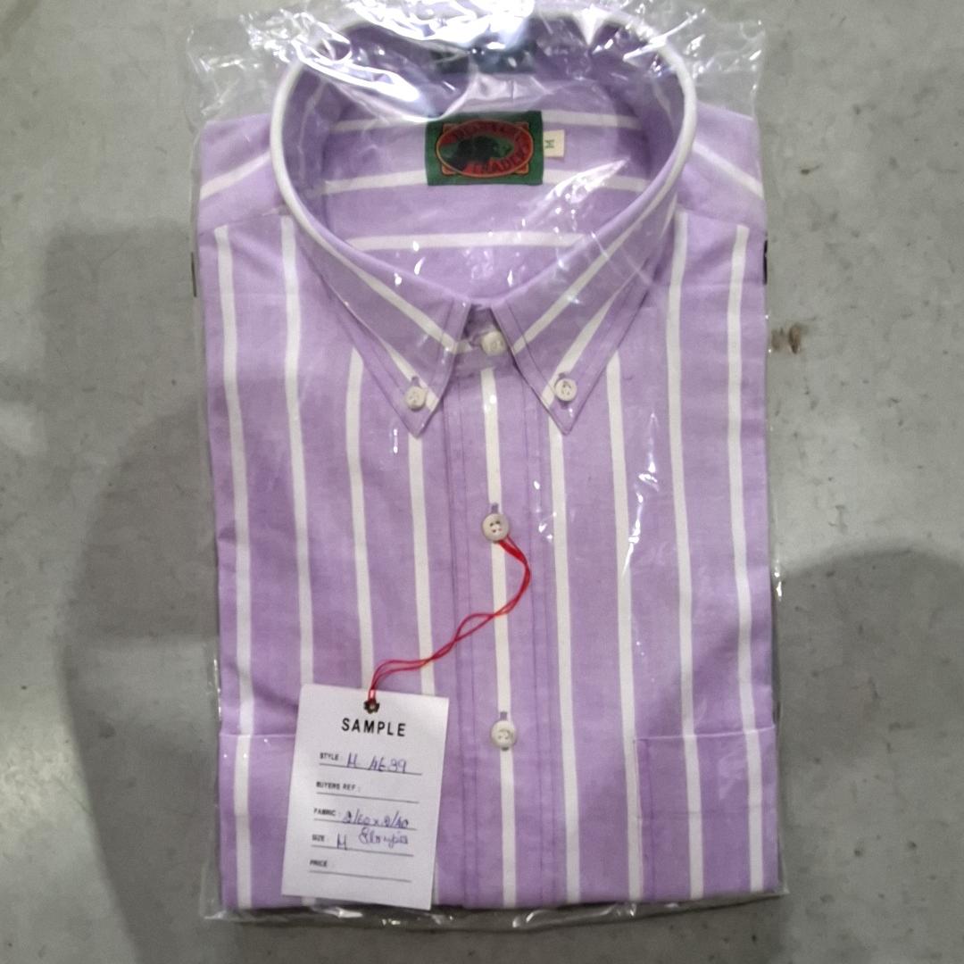 Men's Purple Striped Dress Shirt